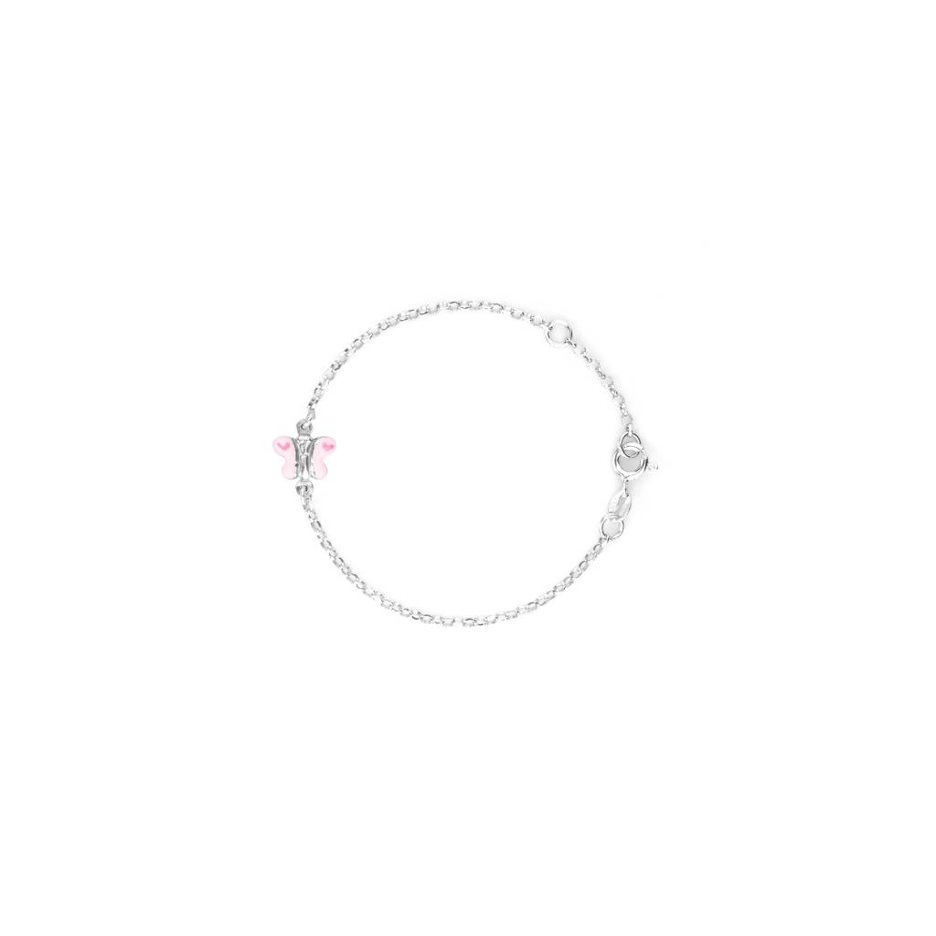 BRACCIALE FARFALLA ROSA CHI MI AMA - CHI MI AMA