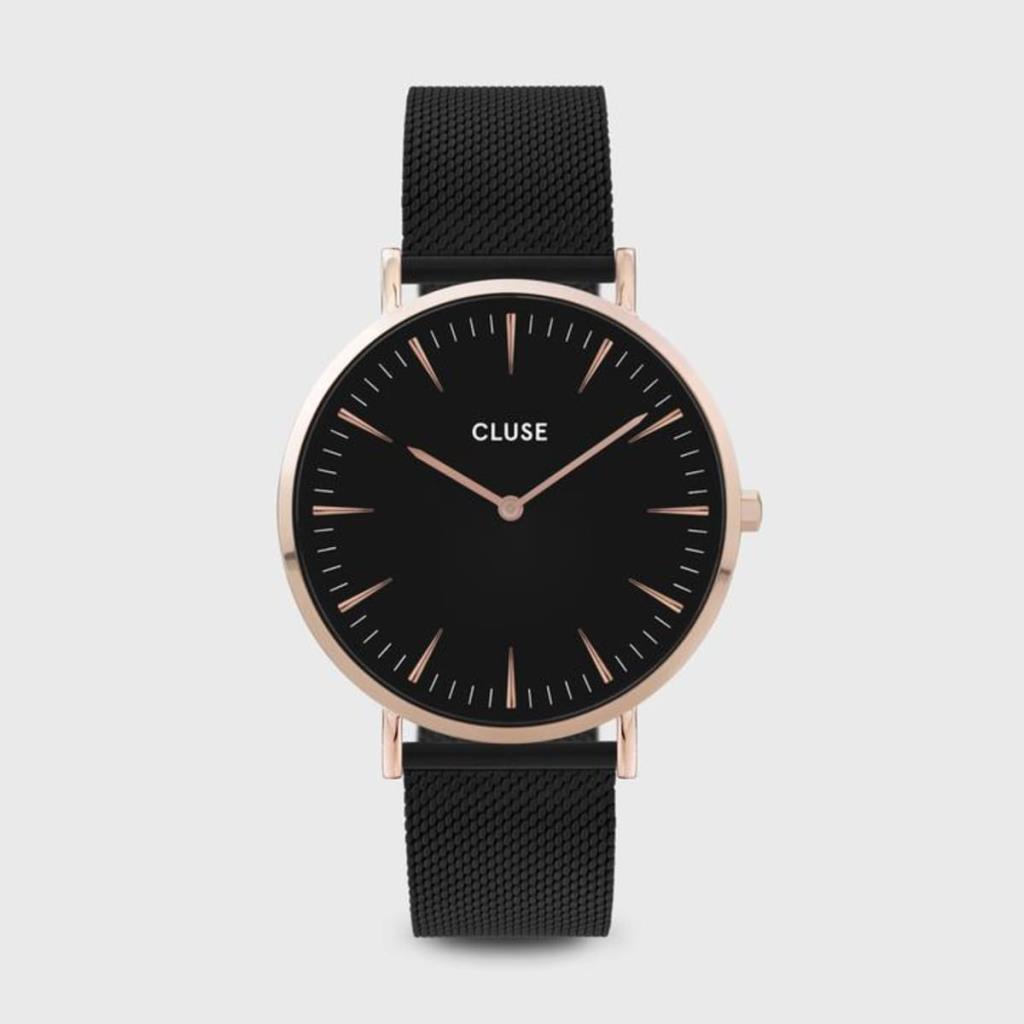 CLUSE LA BOH&Egrave;ME MESH ROSE GOLD BLACK/BLACK - CLUSE