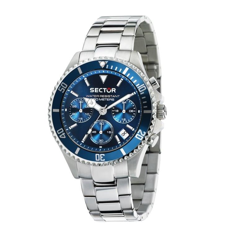 OROLOGIO 230 43MM CHR BLUE DIAL BR SS SECTOR - SECTOR