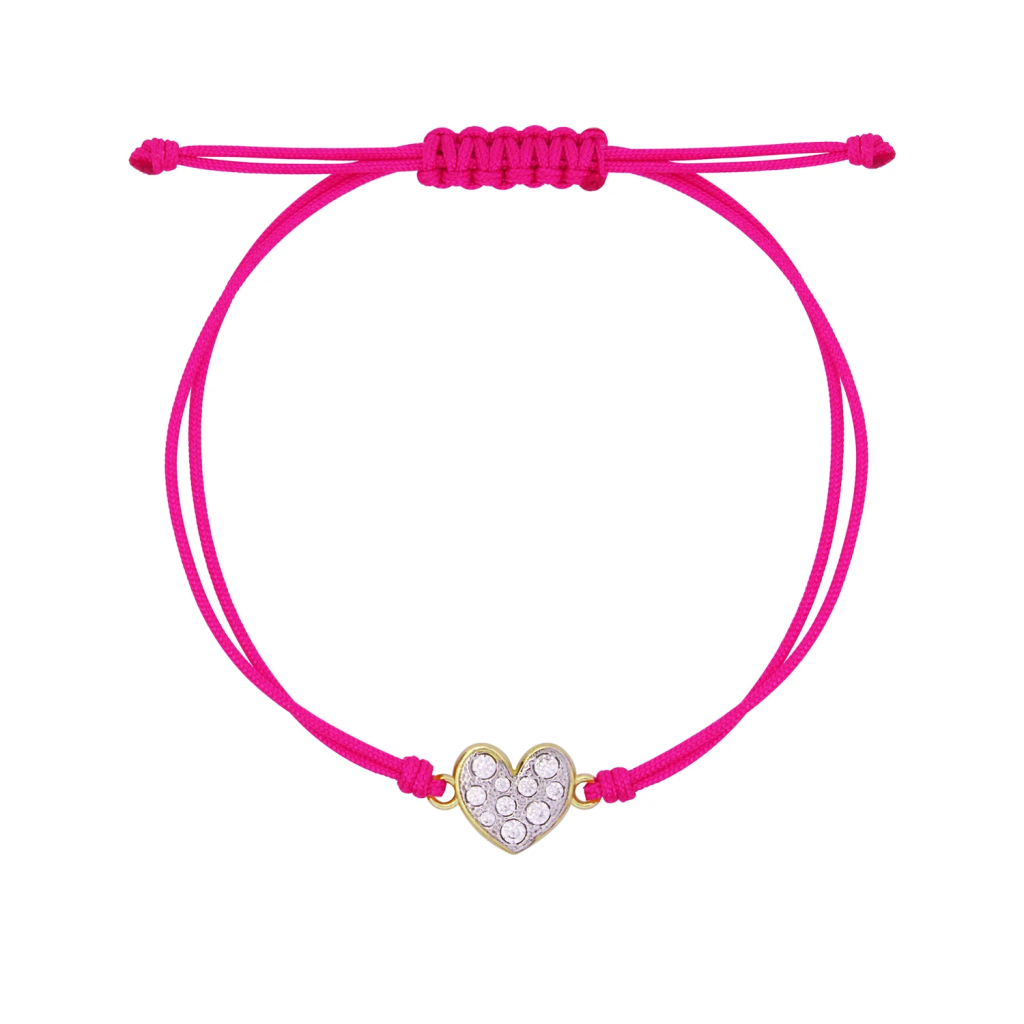 BRACCIALE TESSUTO CUORE SMALL PAV&Egrave; - STARDUST TEN - RUE DES MILLE