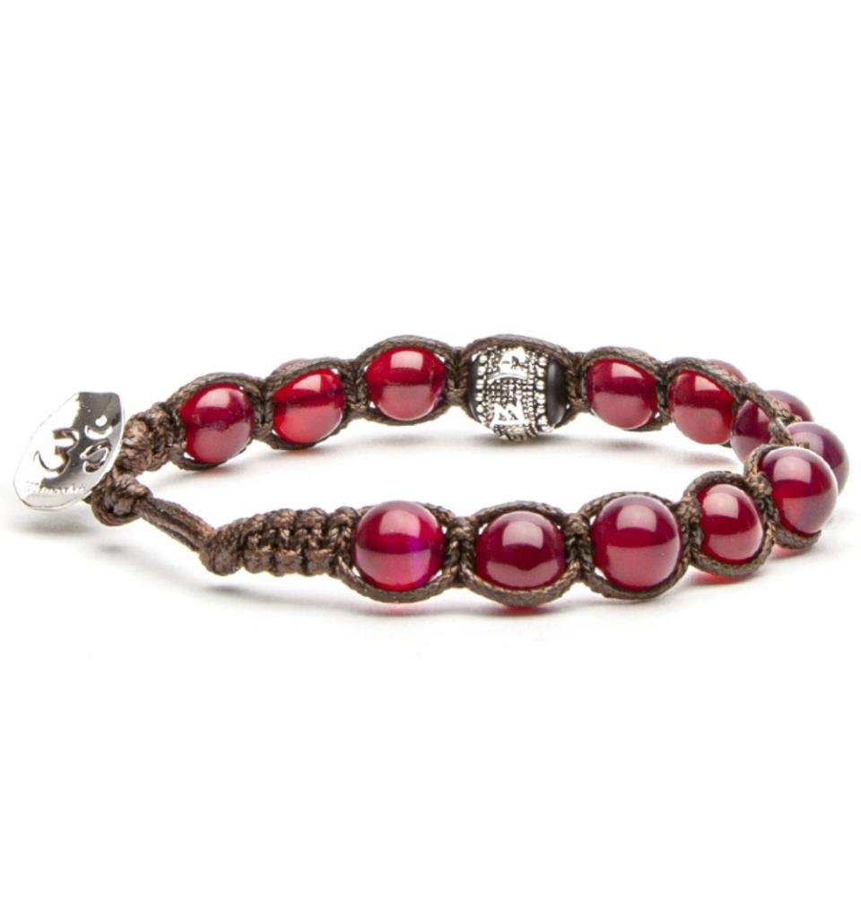 BRACCIALE TAMASHII RUOTA DELLA PREGHIERA AGATA ROSSA - TAMASHII
