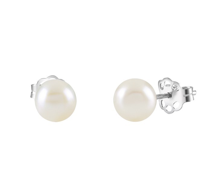 ORECCHINI ORO BIANCO PERLE MM.5/5,5 - BLISS