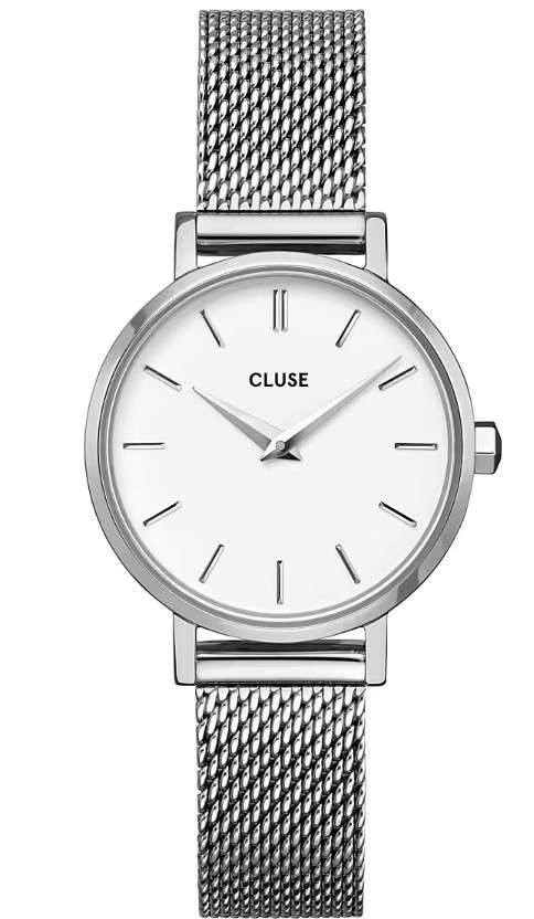 CLUSE LA BOHÈME PETITE MESH WHITE, SILVER COLOUR - CLUSE