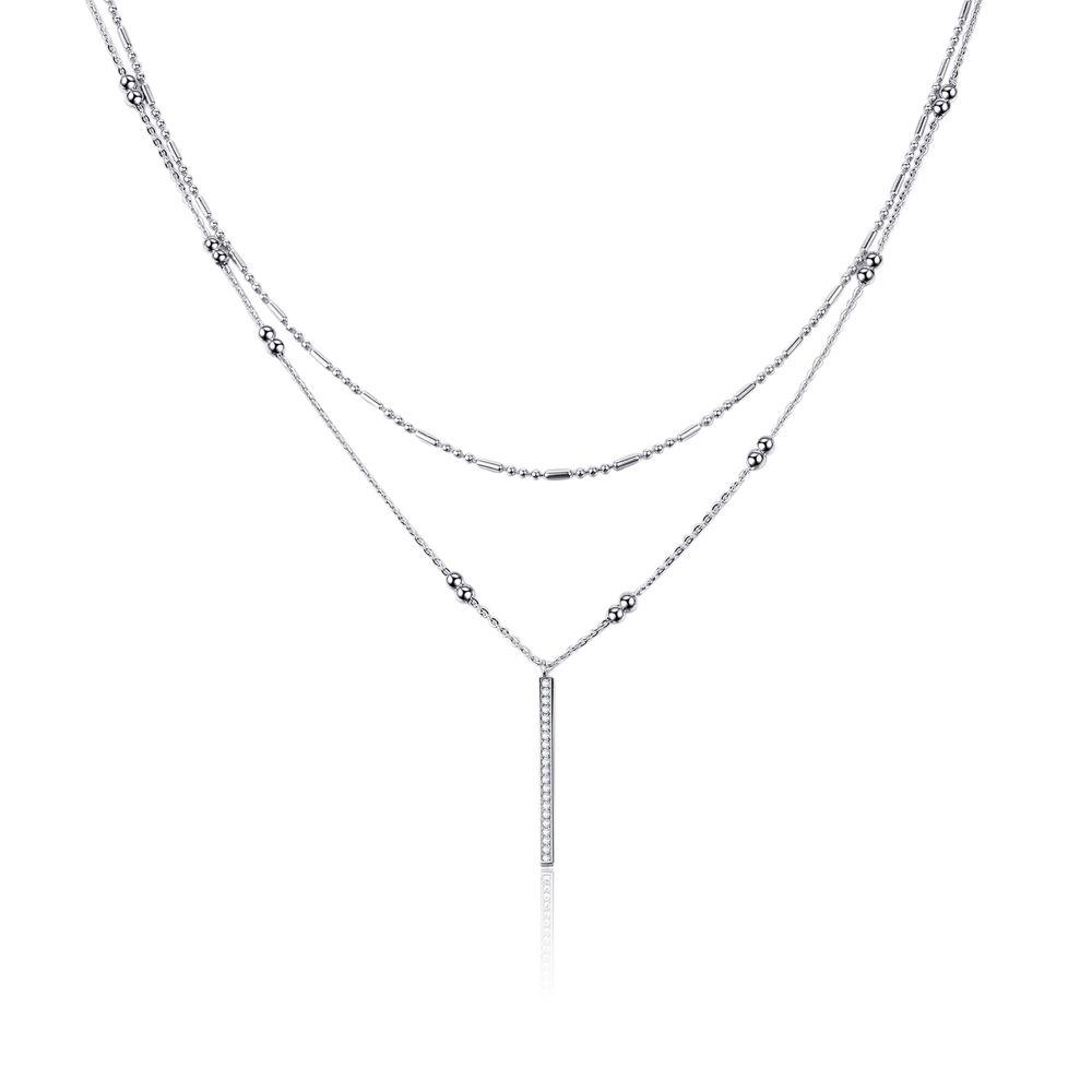 COLLANA VEGA DOPPIO GIRO CON PENDENTE - S