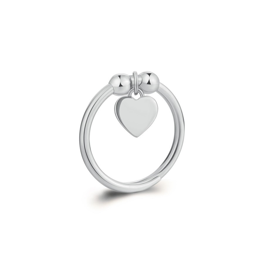 ANELLO FEELINGS IN ACCIAIO 316L E CUORE - S