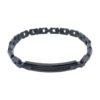BRACCIALE ZANCAN IN ACCIAIO NERO CON SPINELLI &ndash; HITECK - ZANCAN