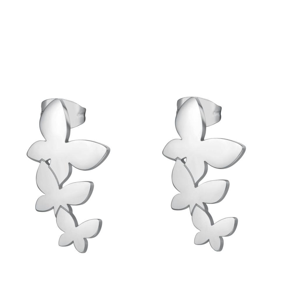 ORECCHINI TRIO FARFALLE SILVER - S