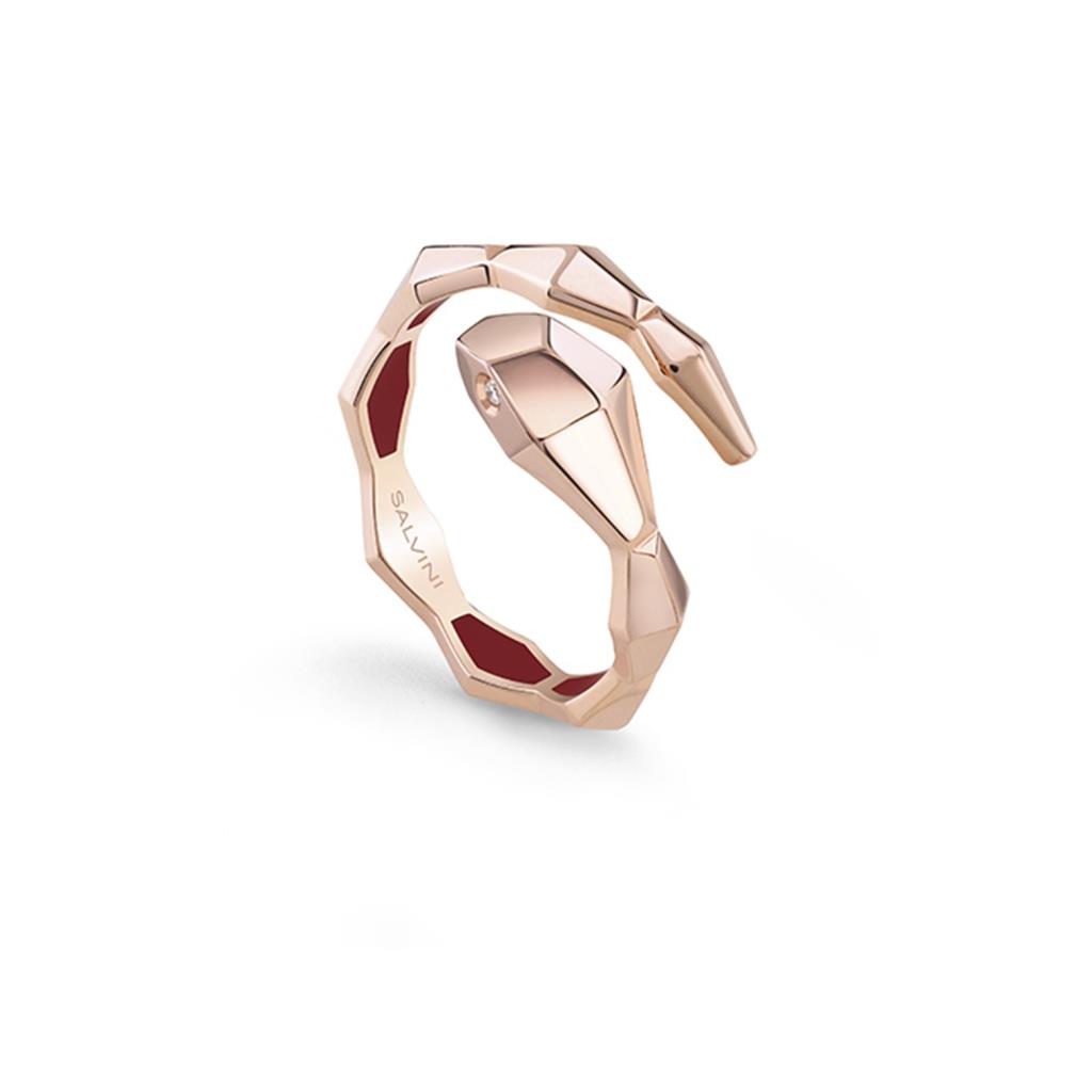 ANELLO SERPENTE EVA SALVINI IN ORO ROSA - SALVINI