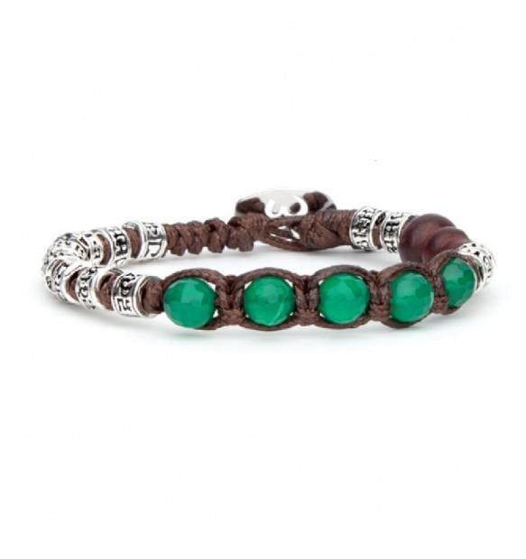 BRACCIALE TAMASHII RUOTA DELLA PREGHIERA AGATA VERDE - TAMASHII