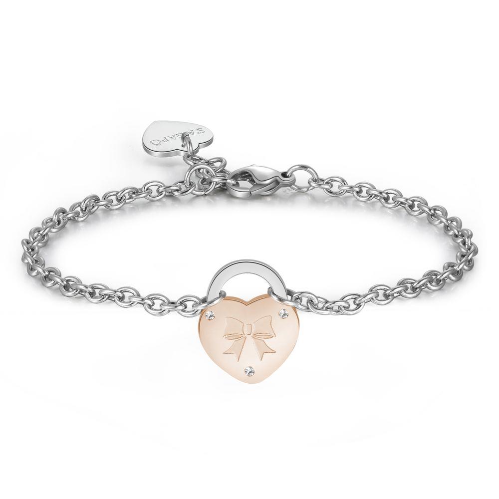 BRACCIALE CATENA CON MEDAGLIETTA FRASE NASCITA - S