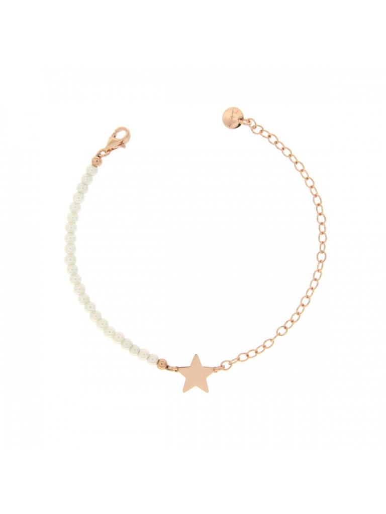 BRACCIALETTO CATENELLA CON STELLA E PERLE - RUE DES MILLE