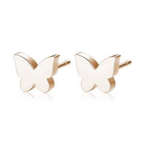 ORECCHINI CLICK FARFALLA ROSATA S'AGAP&Ograve; - S