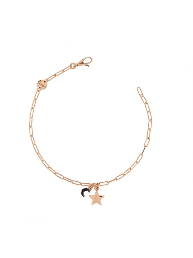 BRACCIALE GALVANICA ORO ROSA STELLA E LUNA - RUE DES MILLE