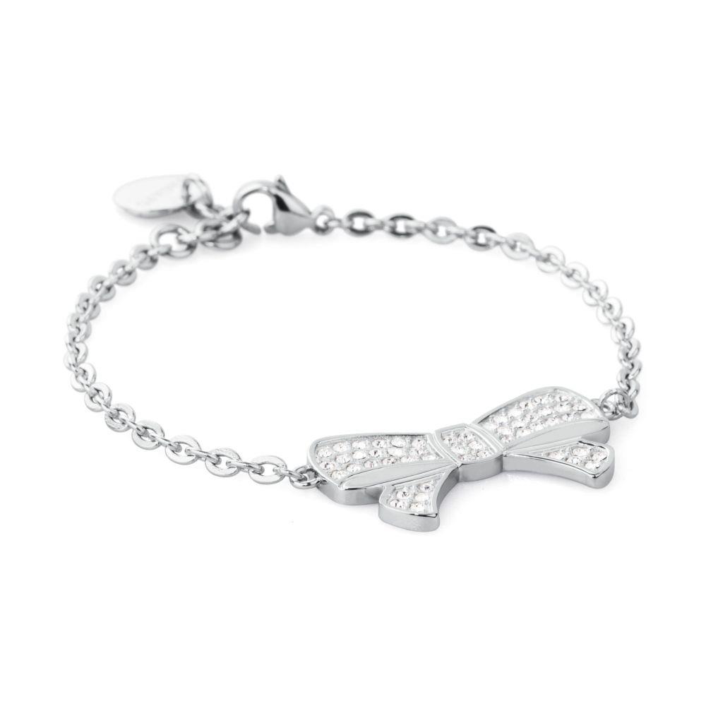 BRACCIALE CON FIOCCO E ZIRCONI - S