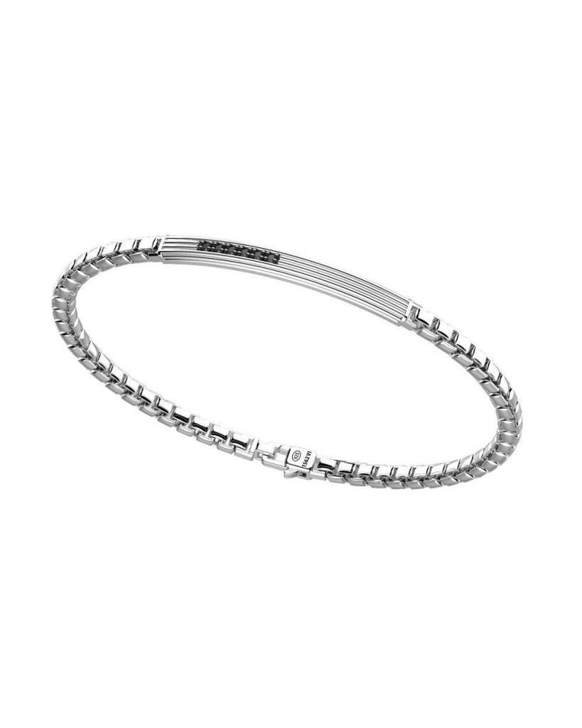 BRACCIALE ZANCAN INSIGNIA ARGENTO925 CON SPINELLI NERI - ZANCAN