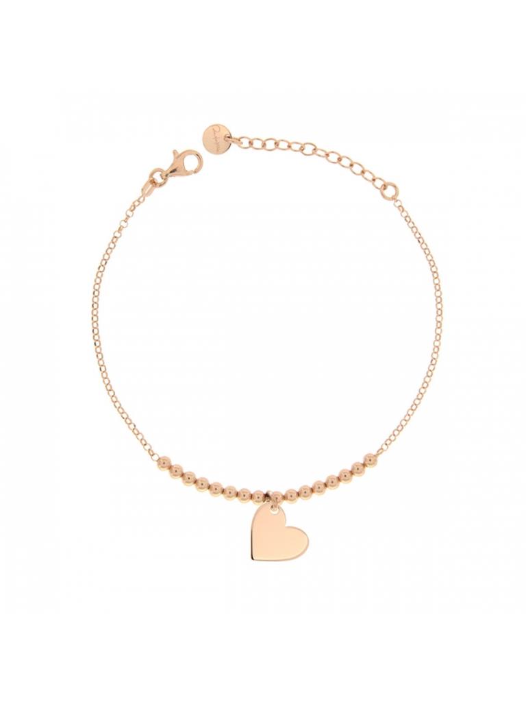 BRACCIALE CON CATENA E BOULE CON CUORE - RUE DES MILLE