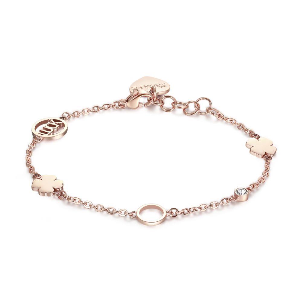 BRACCIALE QUADRIFOGLI LUCK ROSÈ - S