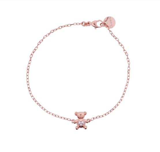 BRACCIALETTO CATENA E ORSETTO - TEDDY FANCY ORO ROSA RUE DES MILLE - RUE DES MILLE