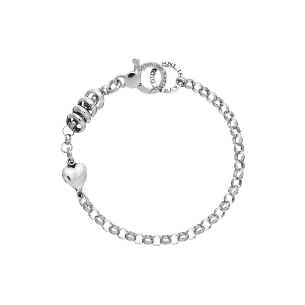 BRACCIALE BASE CUORE IN ARGENTO - GIOVANNI RASPINI