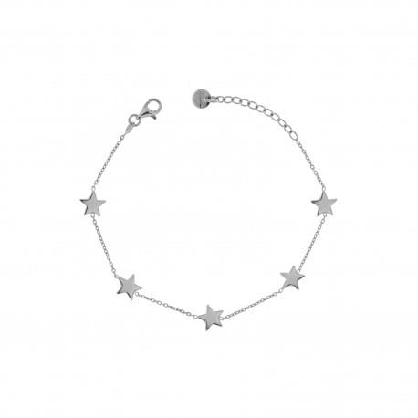 BRACCIALE DONNA CATENINA IN ARGENTO CON 5 STELLE - RUE DES MILLE