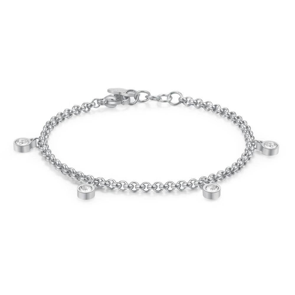 BRACCIALE LUCE BIANCO CON CRISTALLI BIANCHI - S