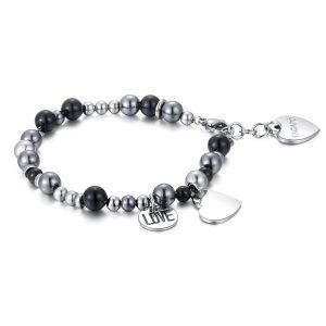BRACCIALE HAPPY LOVE CON CUORE E PIETRE - S