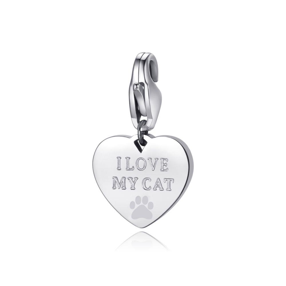 CHARM CUORE "I LOVE MY CAT" - S