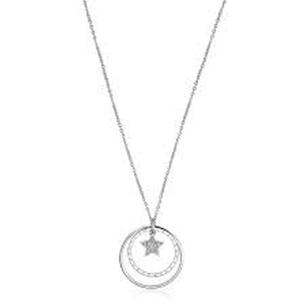 COLLANA LUNGA DOPPIO CERCHIO CON STELLA - S
