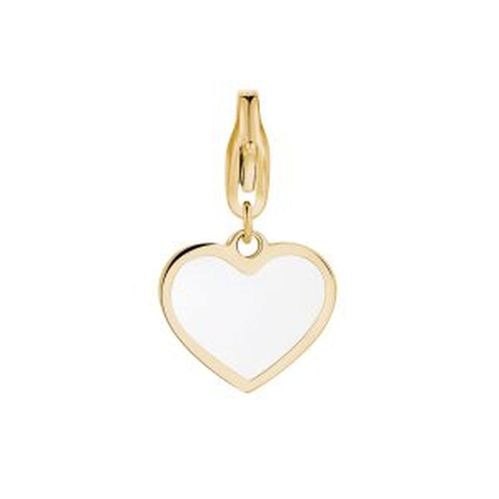 CHARM CUORICINO BIANCO GOLD - S