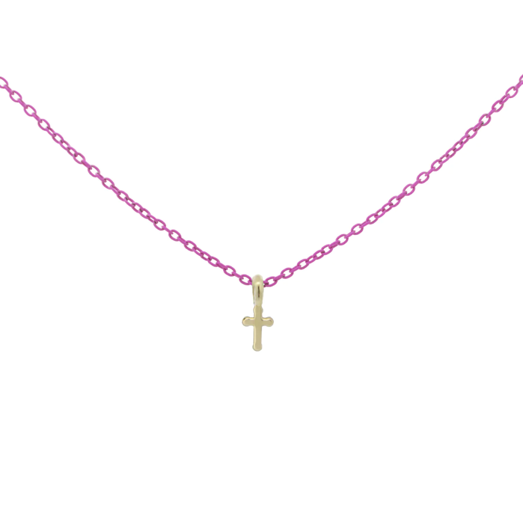 GIROCOLLO CROCE CATENA CON VERNICE - ORO 18KT - RUE DES MILLE