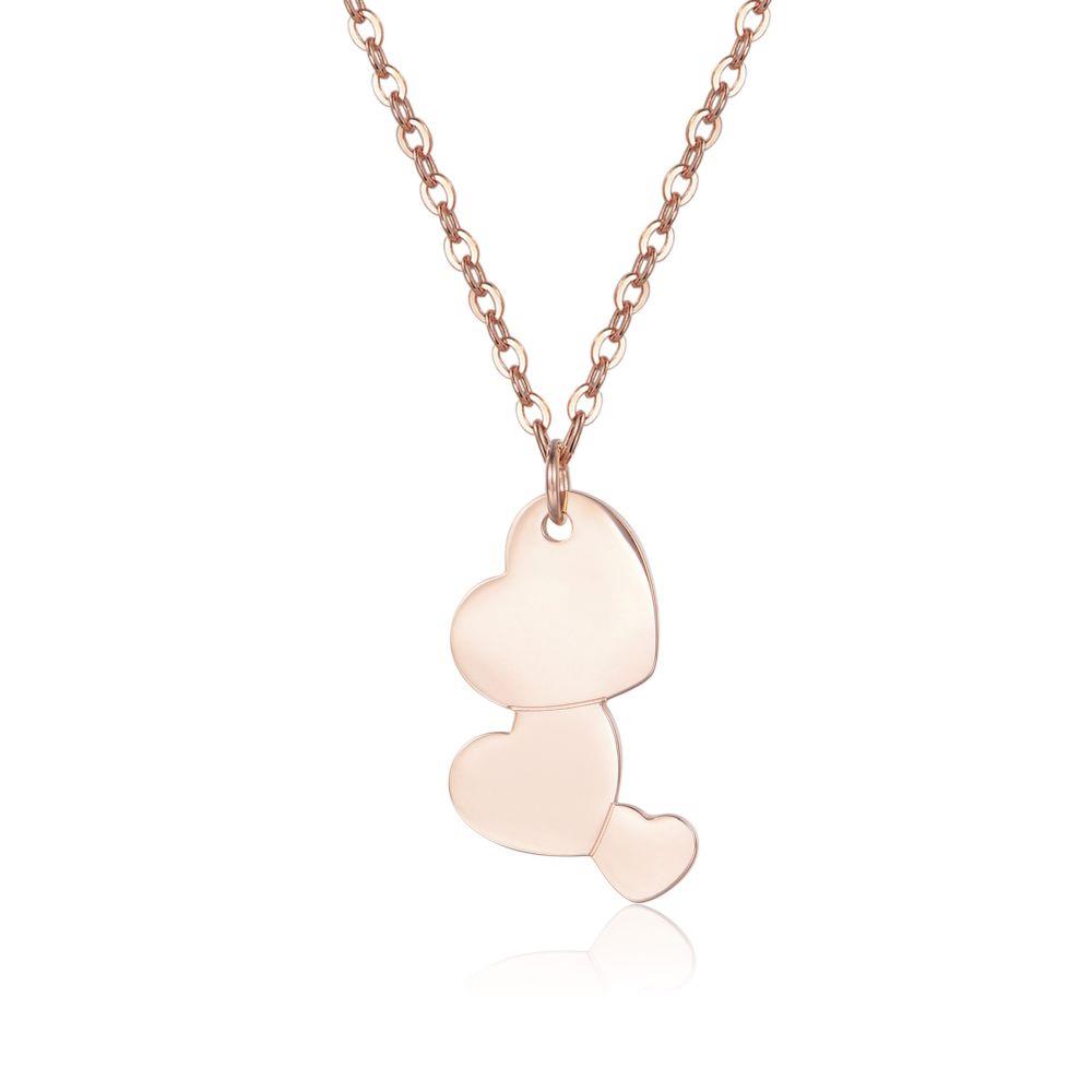 COLLANA TRIO PENDENTE CUORI ROS&Egrave; - S