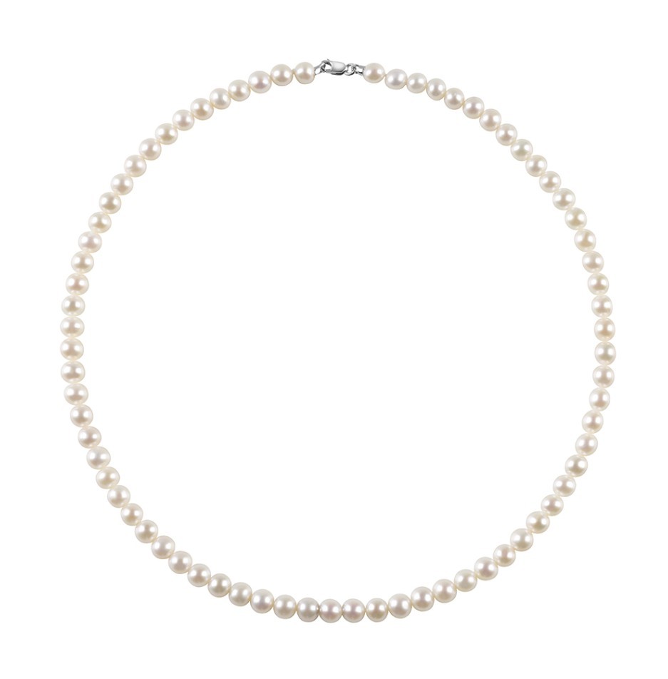 COLLANA ORO BIANCO E PERLE - BLISS