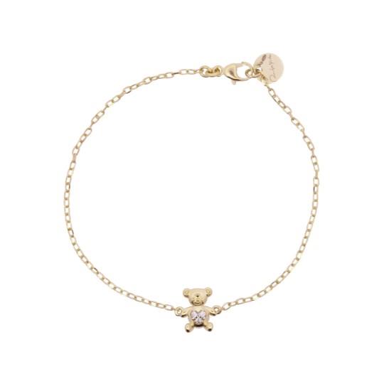 BRACCIALETTO CATENA E ORSETTO - TEDDY FANCY DORATO RUE DES MILLE - RUE DES MILLE