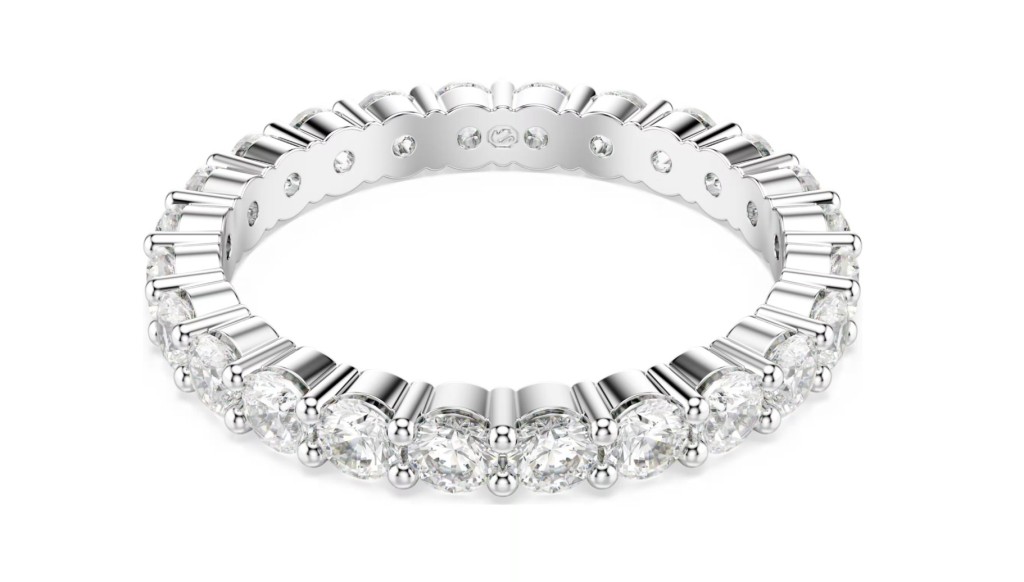 UNA:ANELLO HRT WHITE-RHS 55 - SWAROVSKI
