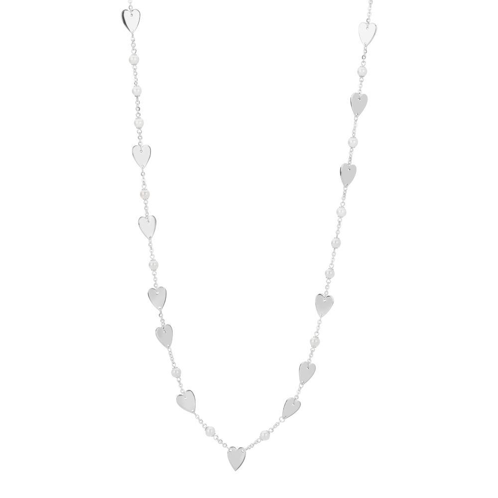 COLLANA AFFINITY LUNGA CON CUORI E PERLE - S