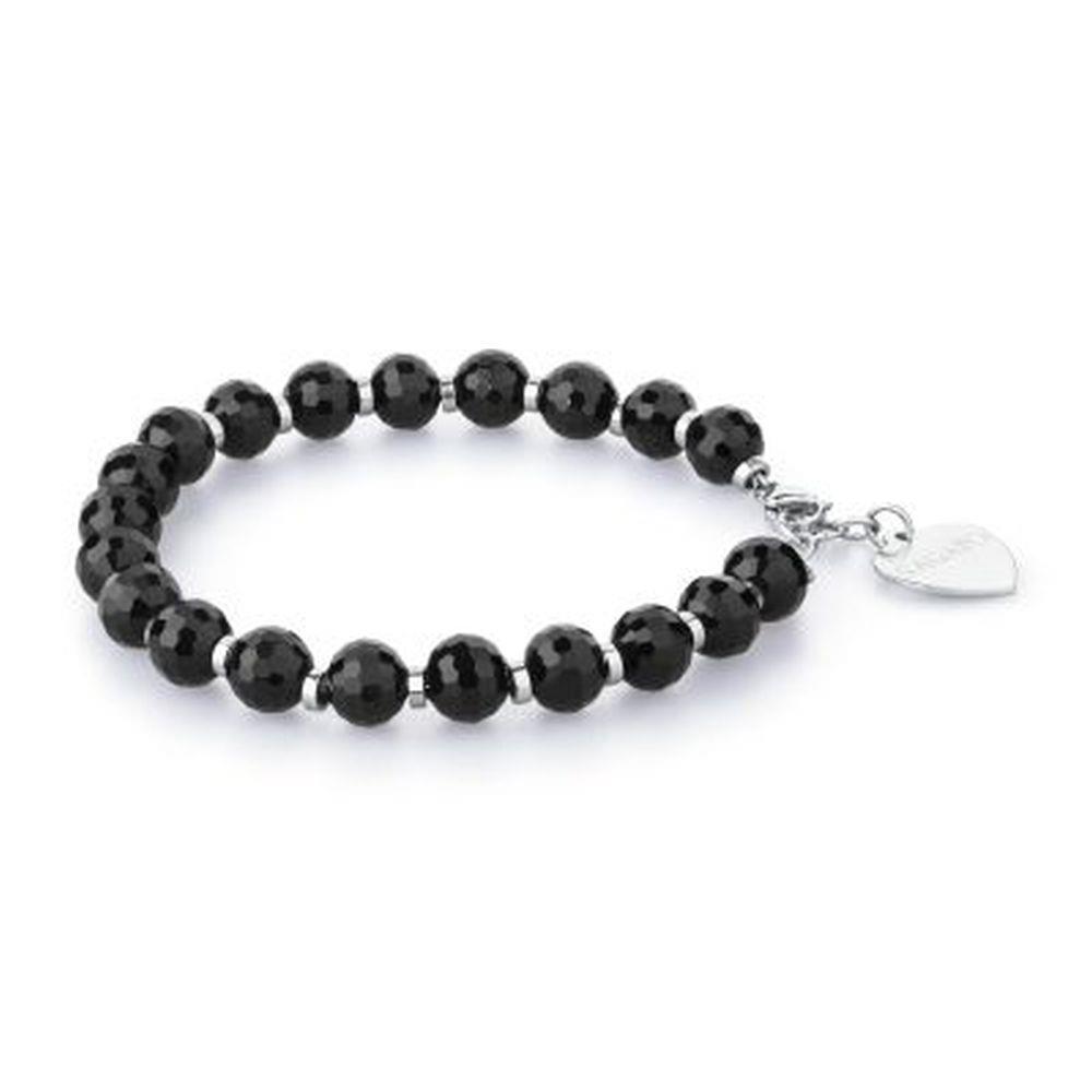 BRACCIALE HAPPY CON PIETRE NERE - S