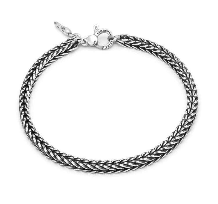 BRACCIALE TRECCIA QUADRA CM 21 - GIOVANNI RASPINI
