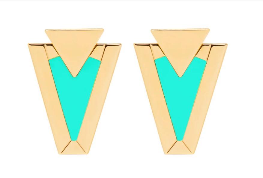 ORECCHINI RHEA AQUA GREEN VALENTINA FERRAGNI STUDIO - VALENTINA FERRAGNI