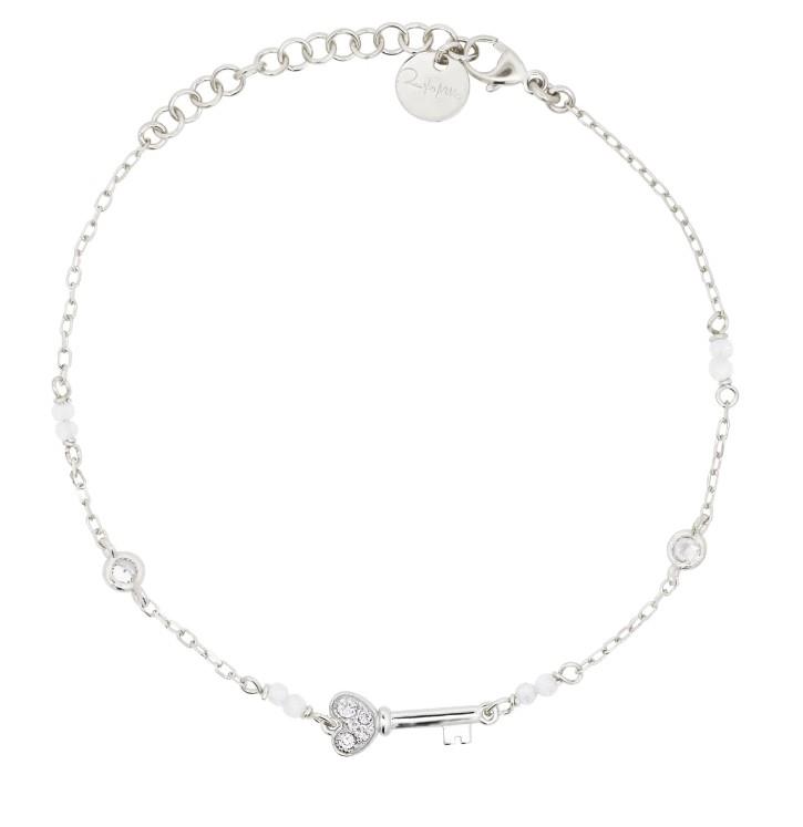 BRACCIALE CATENA CASTONI CHIAVE SMALL PAVÈ - STARDUST TEN - RUE DES MILLE