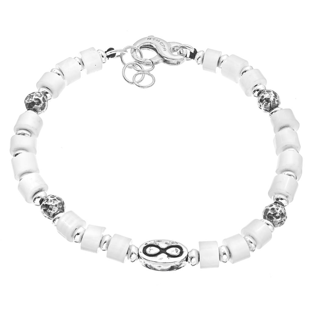 SOULMAN &ndash; BRACCIALE IN ARGENTO BRUNITO E PIETRE - ATHENA 