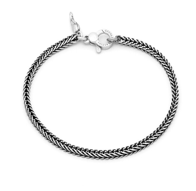 BRACCIALE TRECCIA QUADRA PICCOLA CM 21 - GIOVANNI RASPINI