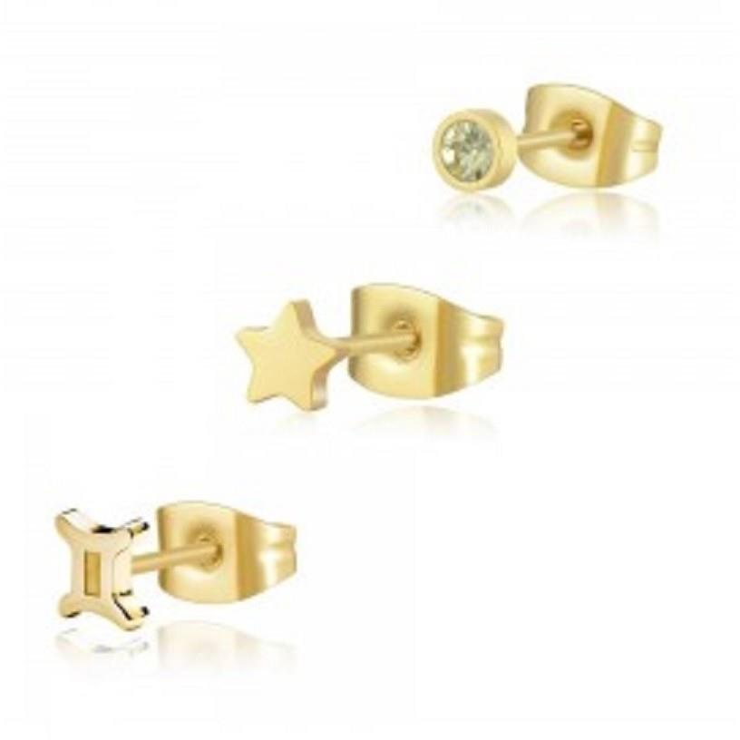 TRIS ORECCHINI CLICK GEMELLI - S