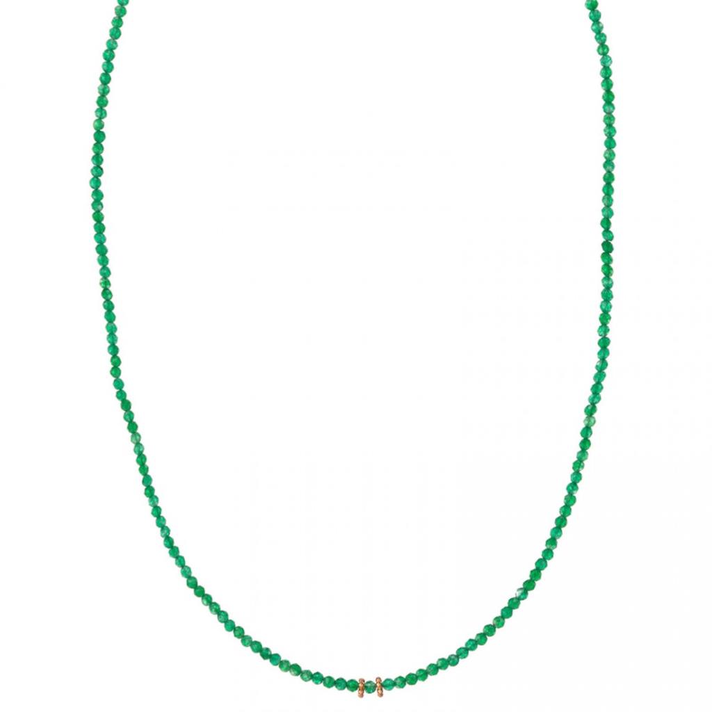 COLLANA SEMIPREZIOSI E FIORETTI CENTRALI - ALISIA