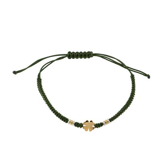 BRACCIALE RUE DES MILLE TANGLE QUADRIFOGLIO VERDE - RUE DES MILLE