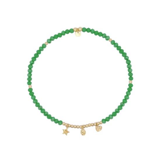 CAVIGLIERA ELASTICA VERDE - ANKLETS MANIA RUE DES MILLE - RUE DES MILLE