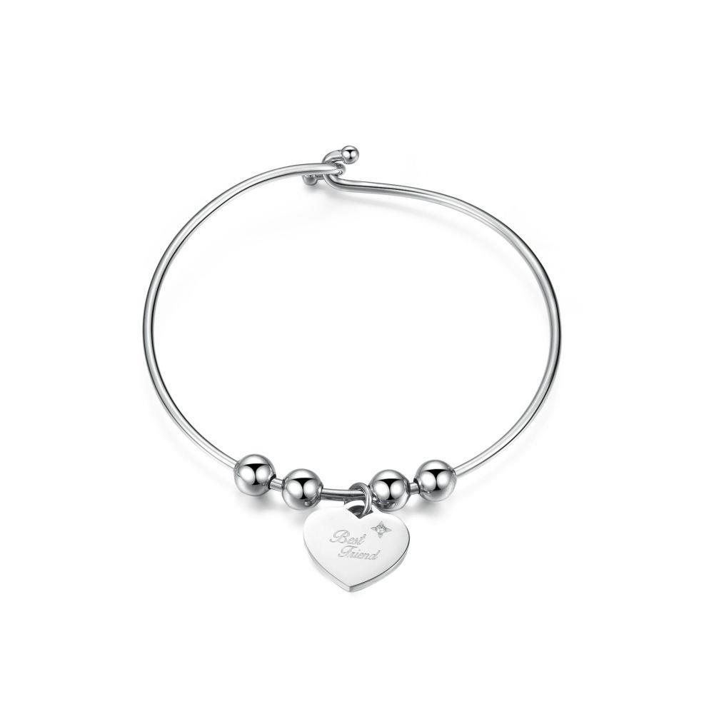 BRACCIALE RIGIDO CON CUORE BEST FRIENDS  - S