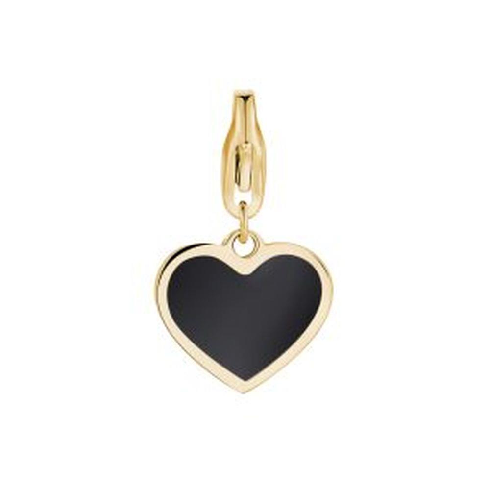 CHARM CUORICINO NERO GOLD - S