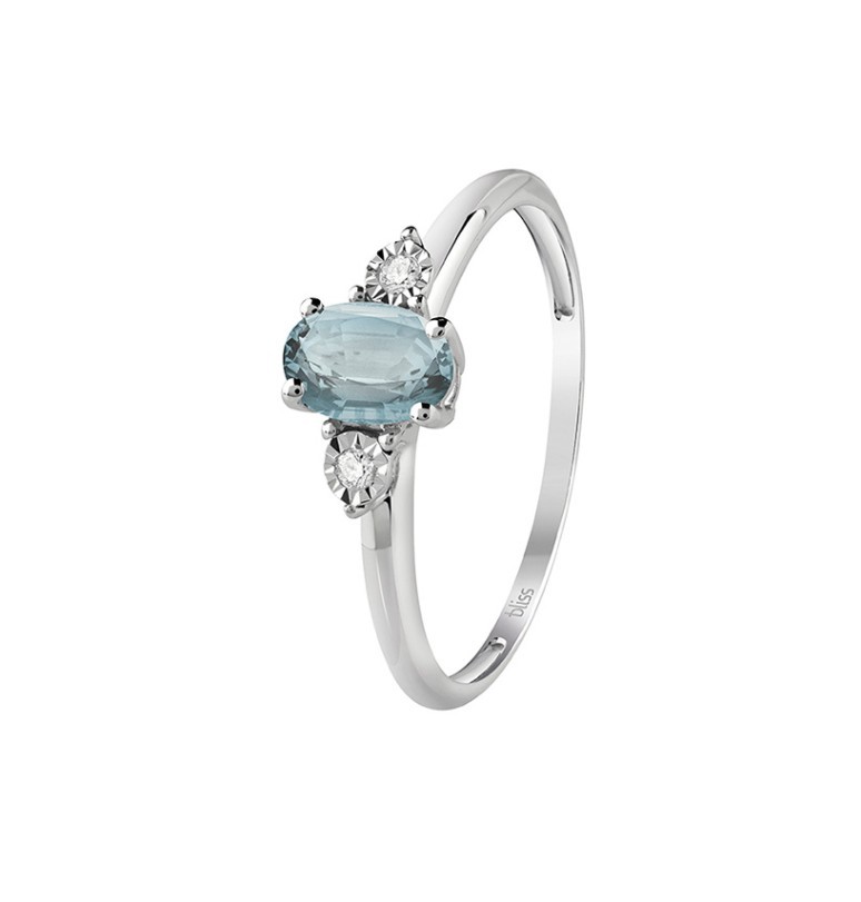 ANELLO BRILL. E ACQUAMARINA MIS.13 - BLISS