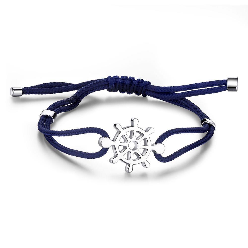 BRACCIALE TIMONE CON CORDINO BLU - S