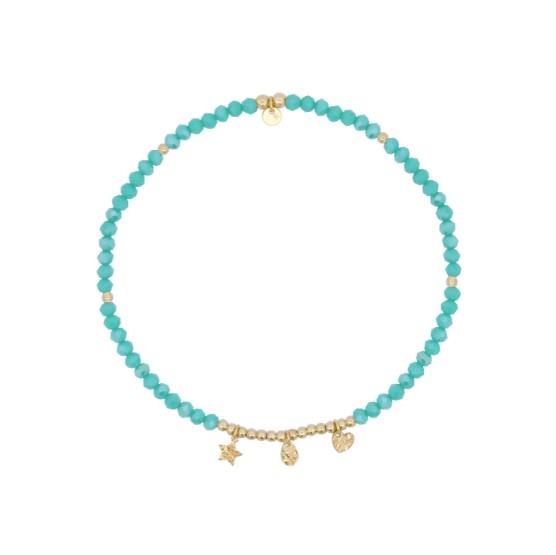 CAVIGLIERA ELASTICA VERDE ACQUA - ANKLETS MANIA RUE DES MILLE - RUE DES MILLE